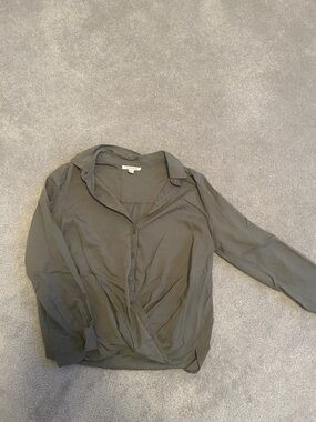 beachlunchlounge Olive Green Shirt Dress